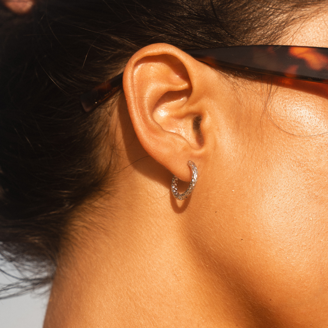 Hammered Hoops Earrings