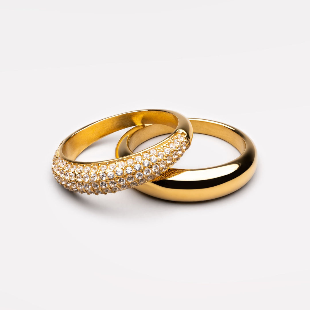 "Day & Night" Ring Set