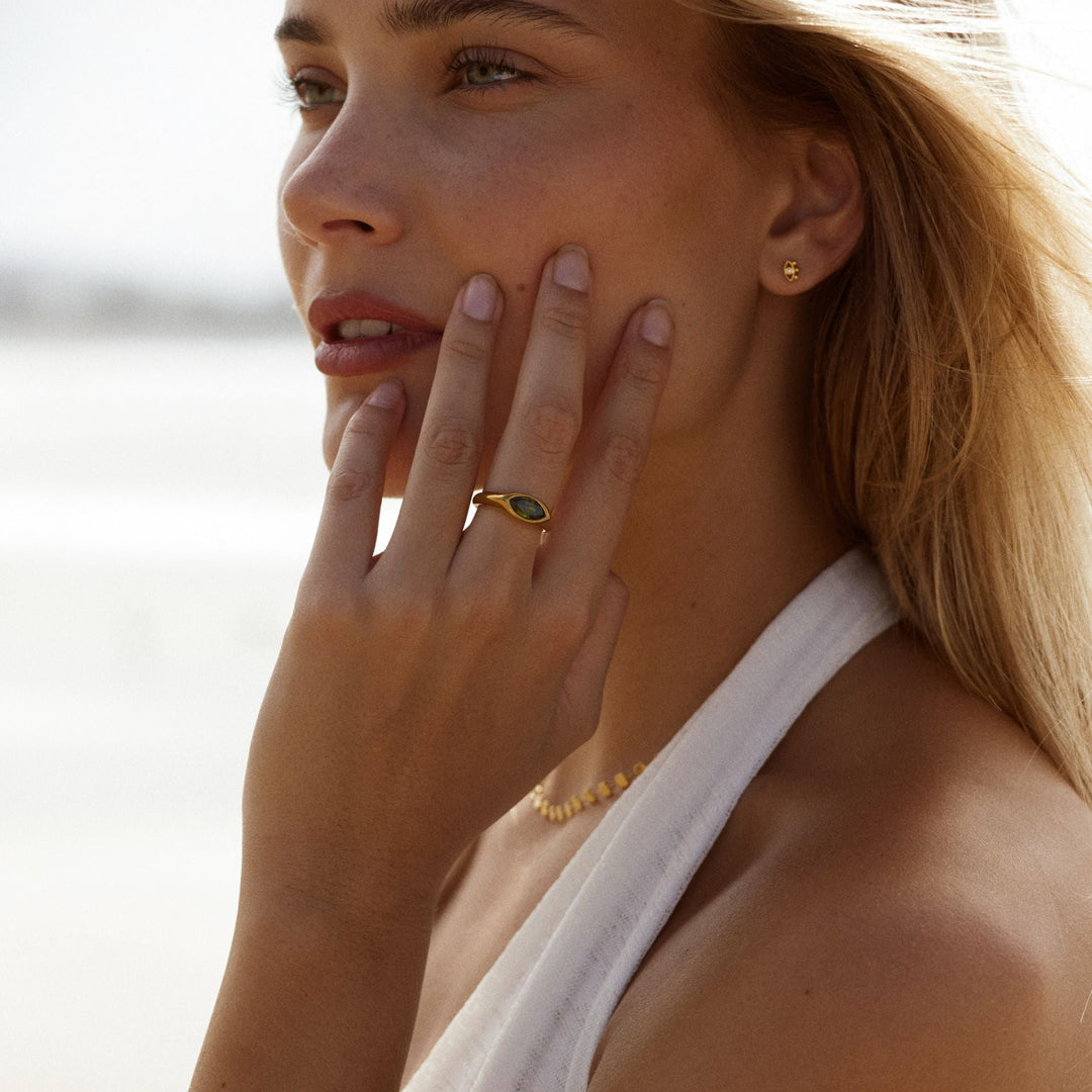 Green Signet Ring