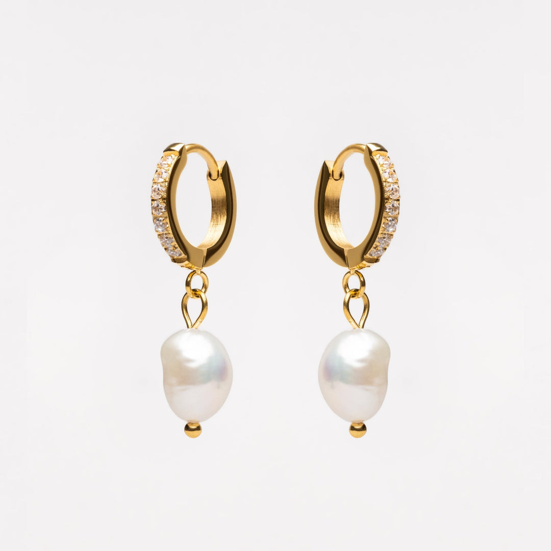 Freshwater Pearl Hoop Earrings