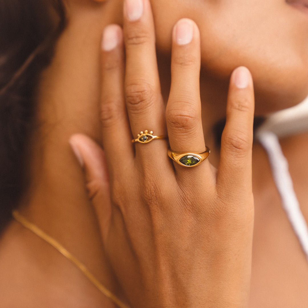 Green Signet Ring