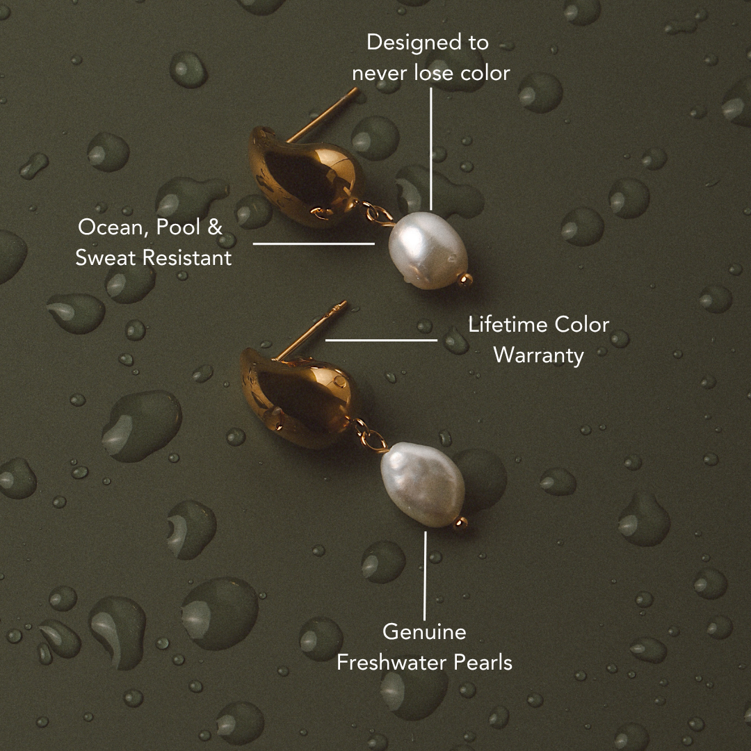 Teardrop Pearl Earrings