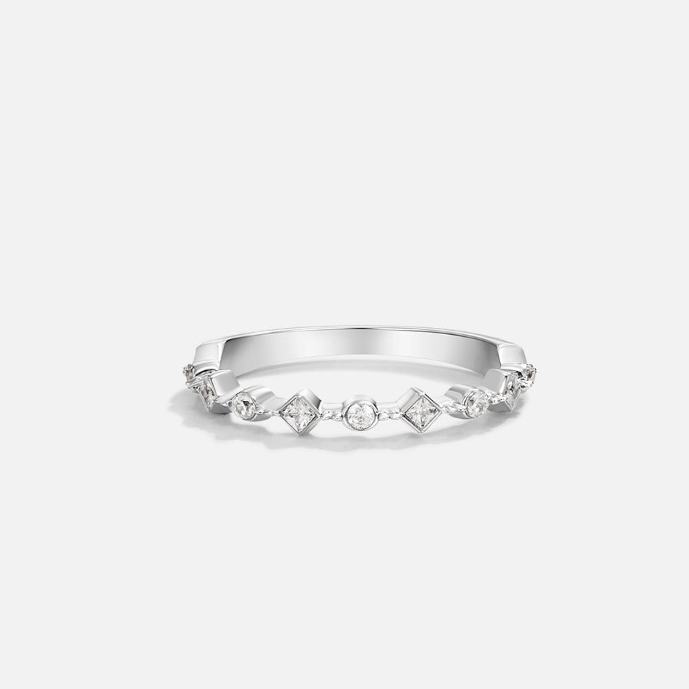 Silver Milana Crystal Ring