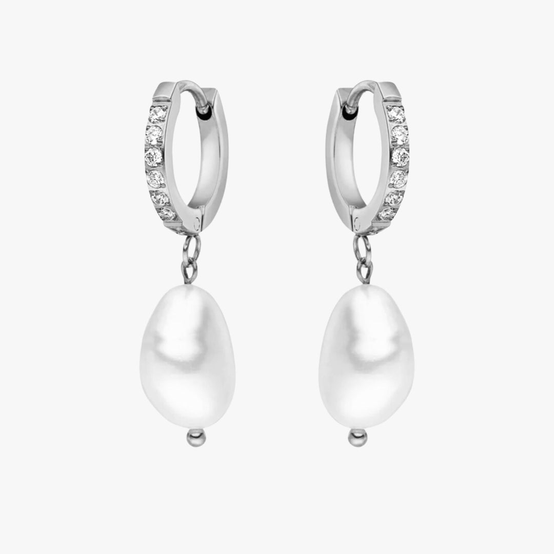 Freshwater Pearl Hoop Earrings