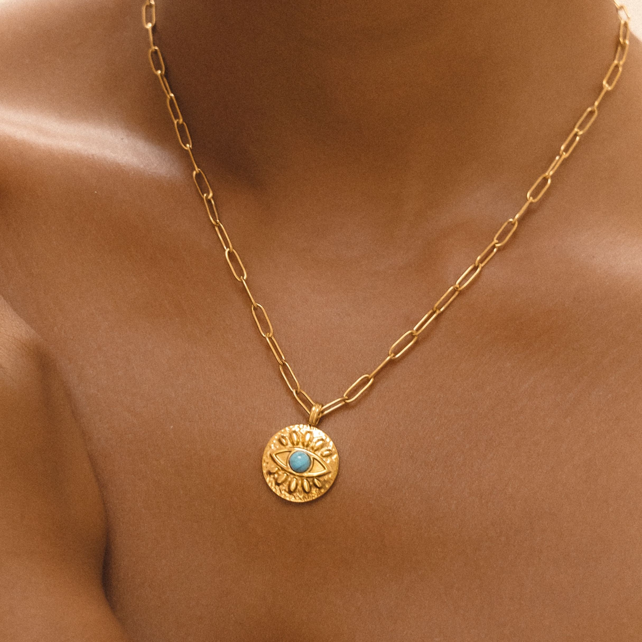 Turquoise Evil Eye Necklace