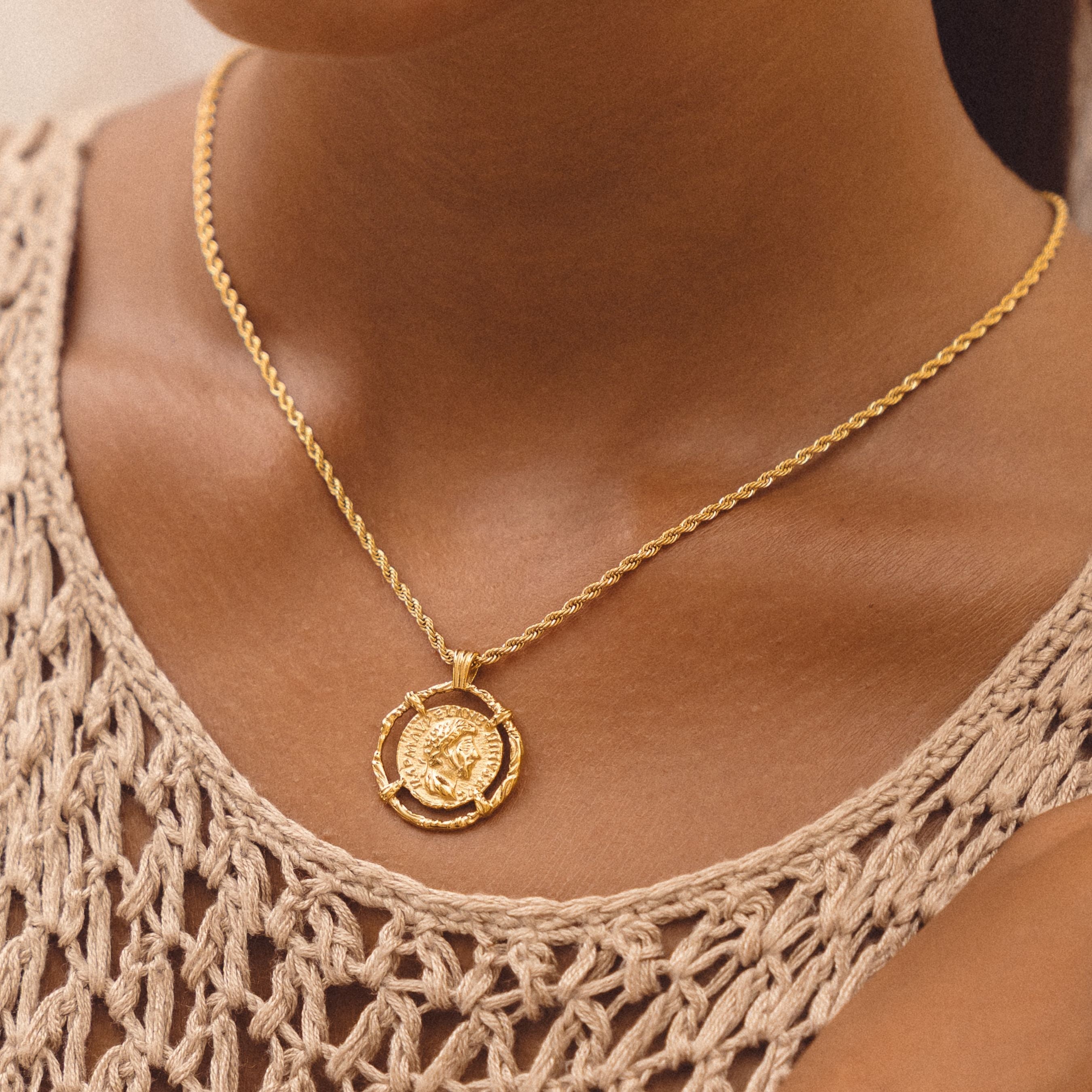 Greek Coin Necklace